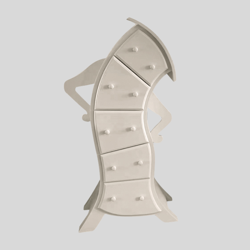 Whimsical Curved Human-Shaped Cabinet – Artistic Designer Drawer