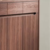 Nordic Storage Cabinet - Solid Wood Door | Minimalist Sideboard