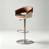 Luxury Swivel Bar Stool | Height Adjustable | Stainless Steel Base