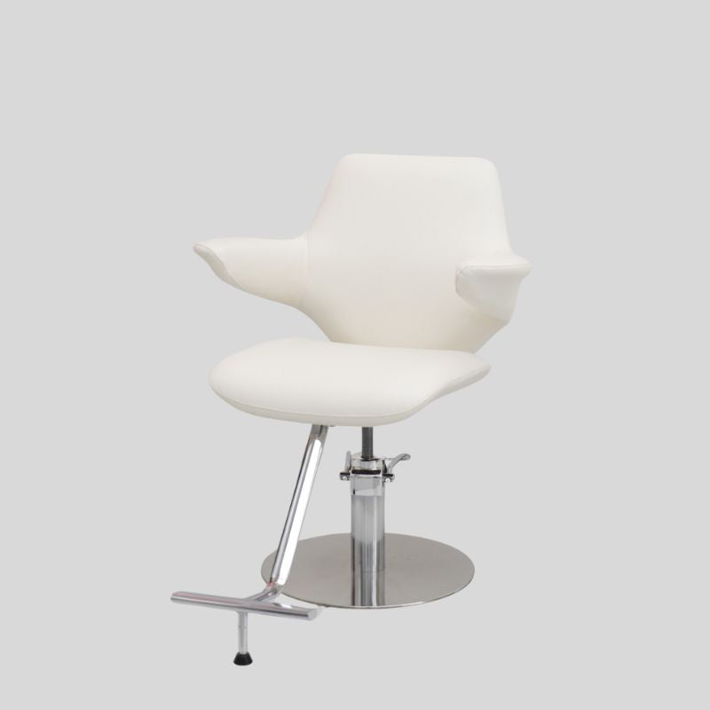 Contemporary Wing-Back Salon Chair – Hydraulic Stylist & Barber Studio Seating