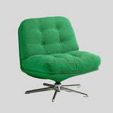 Modern Swivel Corduroy Accent Chair – Tufted Fabric Lounge Chair with Adjustable Metal Base for Living Room or Office