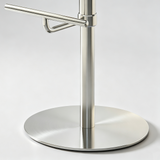 Italian Minimalist Genuine Leather Bar Stool, Adjustable Swivel Island Chair