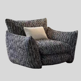 Oversized Cloud Lounge Armchair – Plush Bouclé Fabric Reading Chair with Deep Cushions