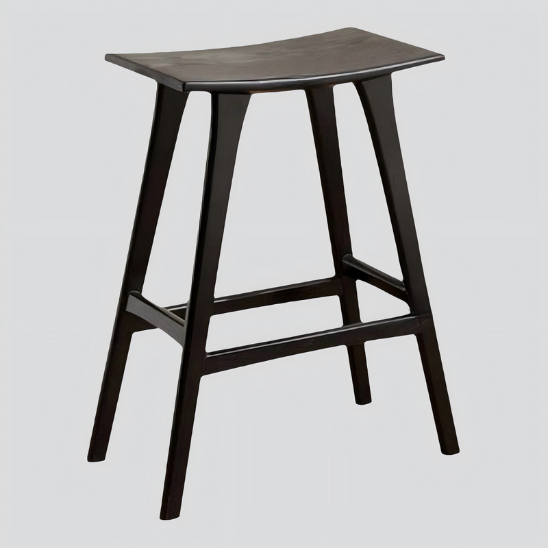 Kitchen Islands Bar Stools Vintage Save Space - Counter Stool Seat Height Barstool - Solid Wood Curved Seat Ergonomics Dining Table Stool For Breakfast Coffee Shop Garages Bistros Lounges