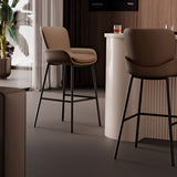 Light Luxury Leather Bar Chair Home Modern Simple Bar Chair High Stool Kitchen Island Table Chair Bar Stool Bar Chair