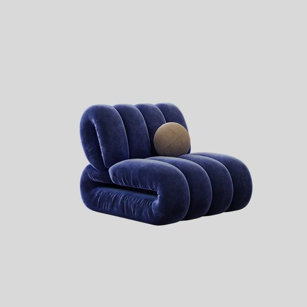 Nordic Bubble Cloud Leisure Chair – Velvet Accent Armchair