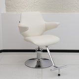Contemporary Wing-Back Salon Chair – Hydraulic Stylist & Barber Studio Seating