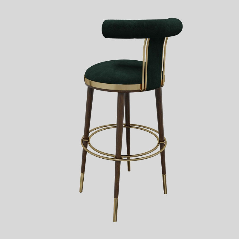 Light Luxury Solid Wood Bar Chairs Designer Back Bar Chairs For Kitchen Nordic Hotel Reception Banqueta Home Furniture