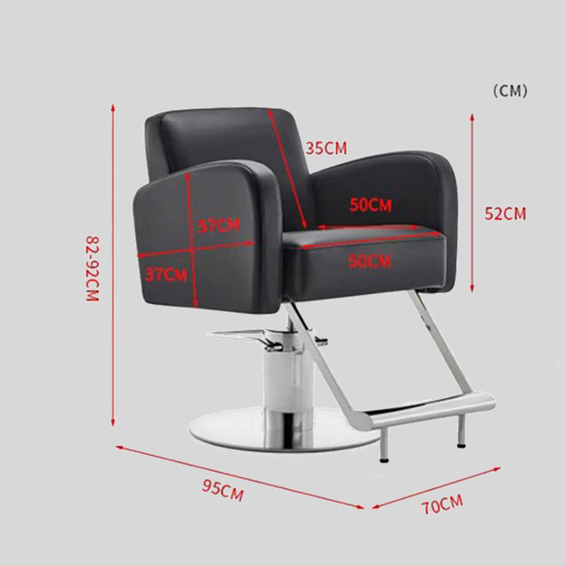 Modern Heavy-Duty Salon Chair – Hydraulic Height Adjustment, Armrest Support, Premium Leatherette