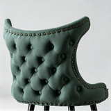 Velvet Bar Stool with Gold Accents – Technology Fabric, 65/75cm