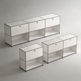 USM Modular Stainless Steel Sideboard | Mid-Century Storage Cabinet | STOOLTOPIA