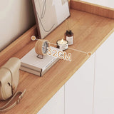 Modern Nordic Shoe Cabinet with Drawer and Open Storage – 3-Door Entryway Shoe Organizer with Elevated Legs