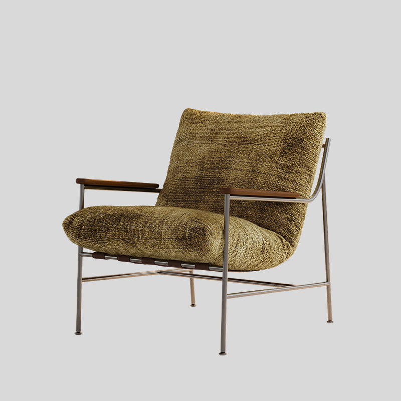 Modern Chenille Lounge Chair