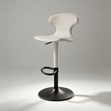 Modern Luxury Saddle Leather Bar Stool - Adjustable Swivel Counter Chair