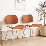 Mid-Century Modern Bentwood Dining Chair with Chrome Legs for Sleek Sophistication