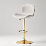 Swivel Bar Stool with Saddle Leather Seat & Gas Lift | Carbon Steel Frame