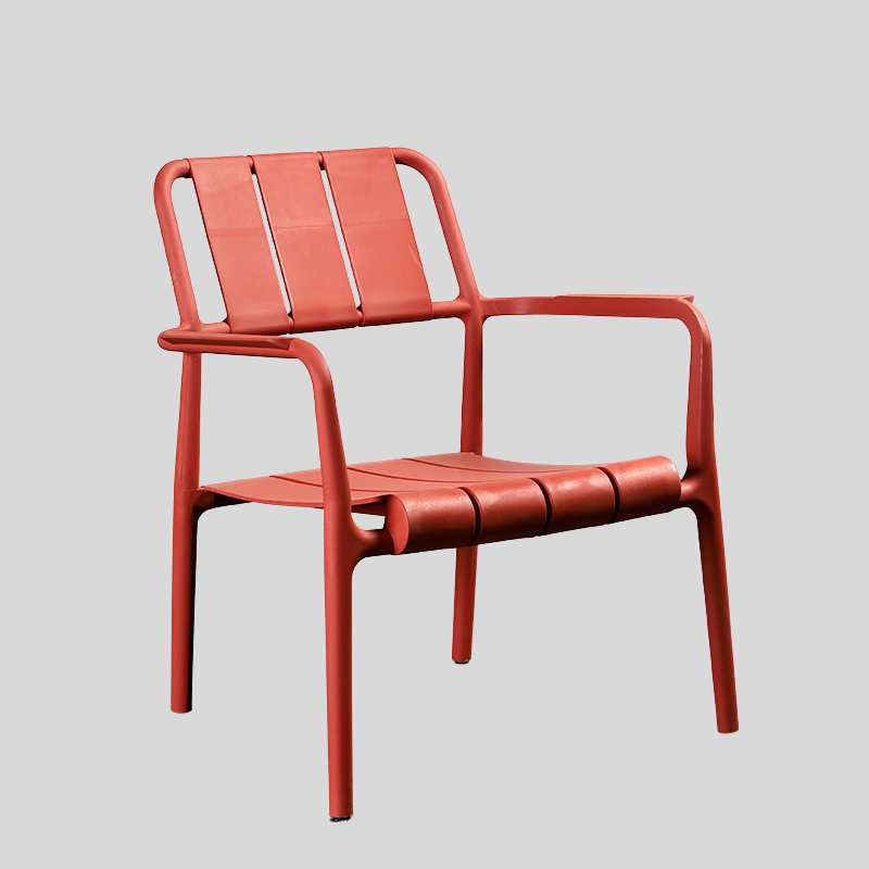 Modern Outdoor Lounge Armchair – All-Weather Stackable Patio Chair