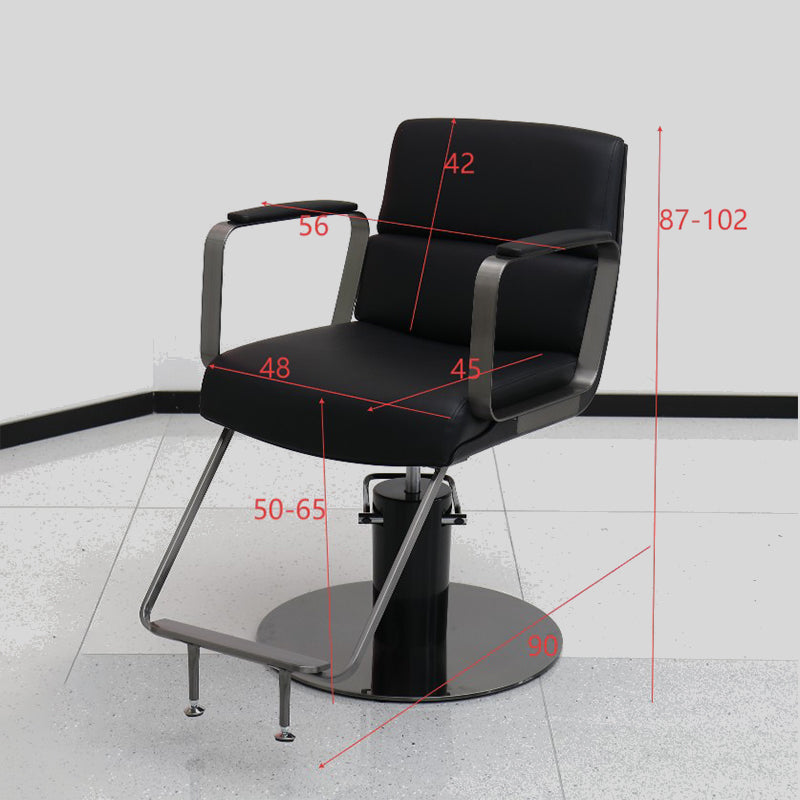Modern Stainless Steel Salon Chair – Hydraulic Barber & Beauty Studio Seating