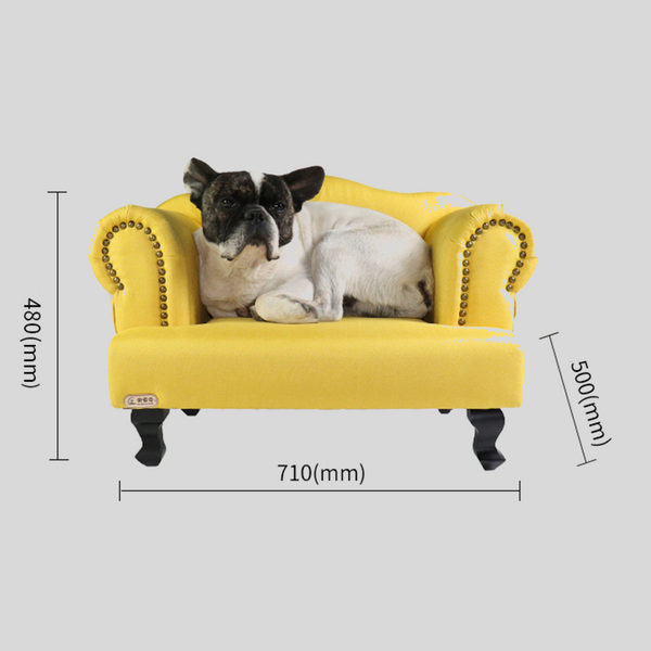 Designer Pet Sofa with Linen Upholstery