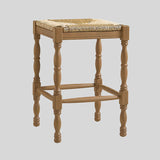 Dorchester Square Counter Stool with Rush Seat