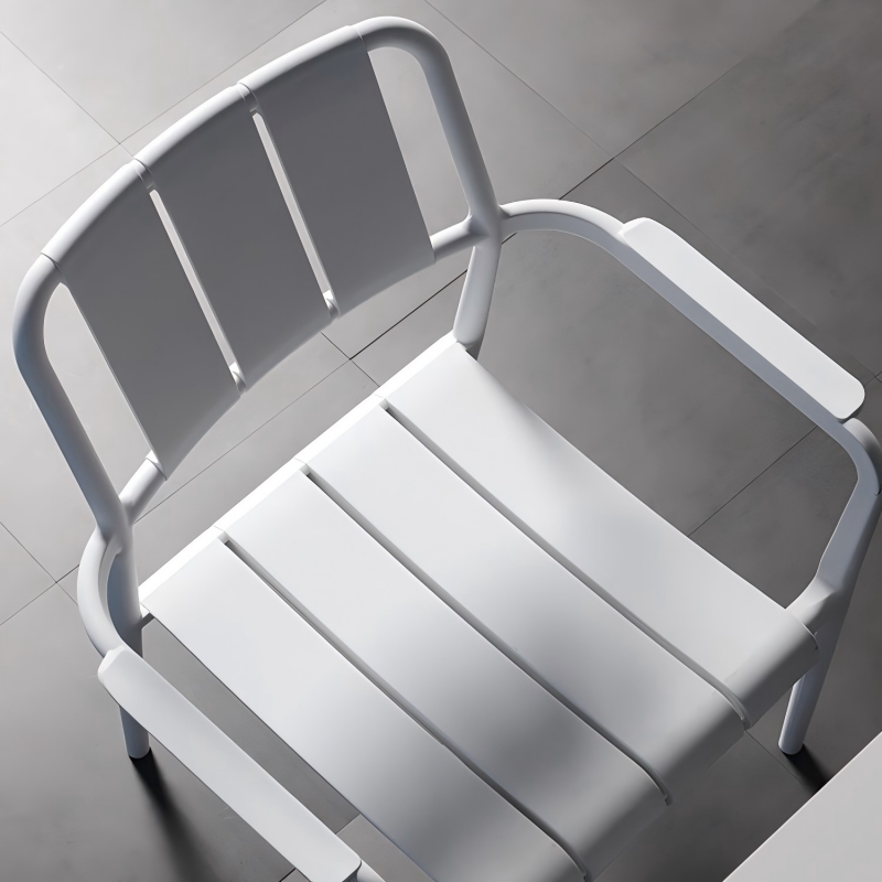 Modern Outdoor Lounge Armchair – All-Weather Stackable Patio Chair