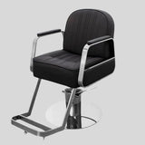 Retro Hydraulic Salon Chair – Heavy-Duty Metal Frame & Premium Leatherette Seat