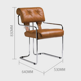 Modern Executive Chair with High-Resilience Foam and Stainless Steel Frame