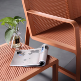 Perforated Outdoor Lounge Chair – Modern All-Weather Patio Armchair