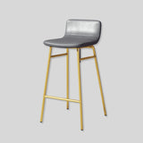 Modern Leather Bar Stool with Gold Metal Legs for Luxurious Interiors