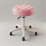 360° Swivel PU Leather Rolling Stool Adjustable Height Beauty Salon Office Chair