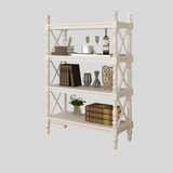 Classic European Solid Wood Display Shelf – Turned Column Storage Rack