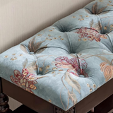 Vintage Floral Upholstered Shoe Storage Bench
