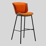 Contemporary Padded Bar Stool with Sleek Metal Legs for Modern Spaces