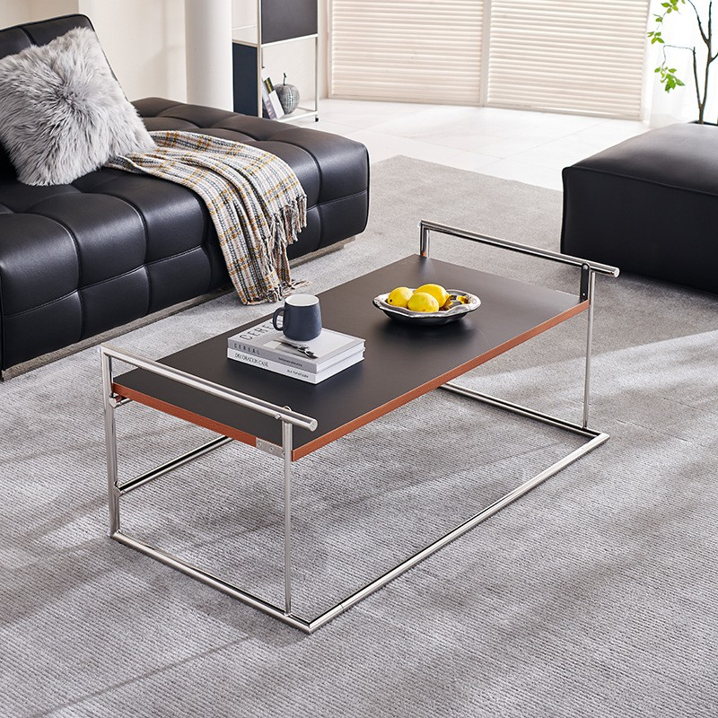 Multifunction Modern Minimalist Stainless Steel Frame Coffee & Work Table
