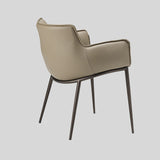 Luxurious Leather Armchair with Sleek Metal Legs - Perfect for Modern Living Spaces