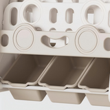 Kids Treehouse Bookshelf with Rolling Storage Bins