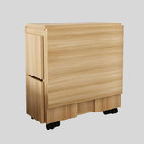 Folding Extendable Dining Table Set with Storage Shelves and 4 Stools
