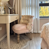 French Floral Velvet Vanity Chair