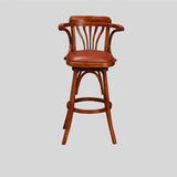 Swivel Chair Furniture Supplier Retro Solid Wood Swivel Bar Stool Bar Chair with Arms for Hotel/bar/ Restaurant