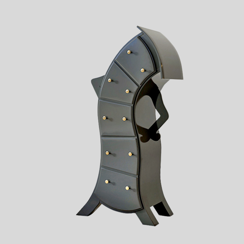 Whimsical Curved Human-Shaped Cabinet – Artistic Designer Drawer