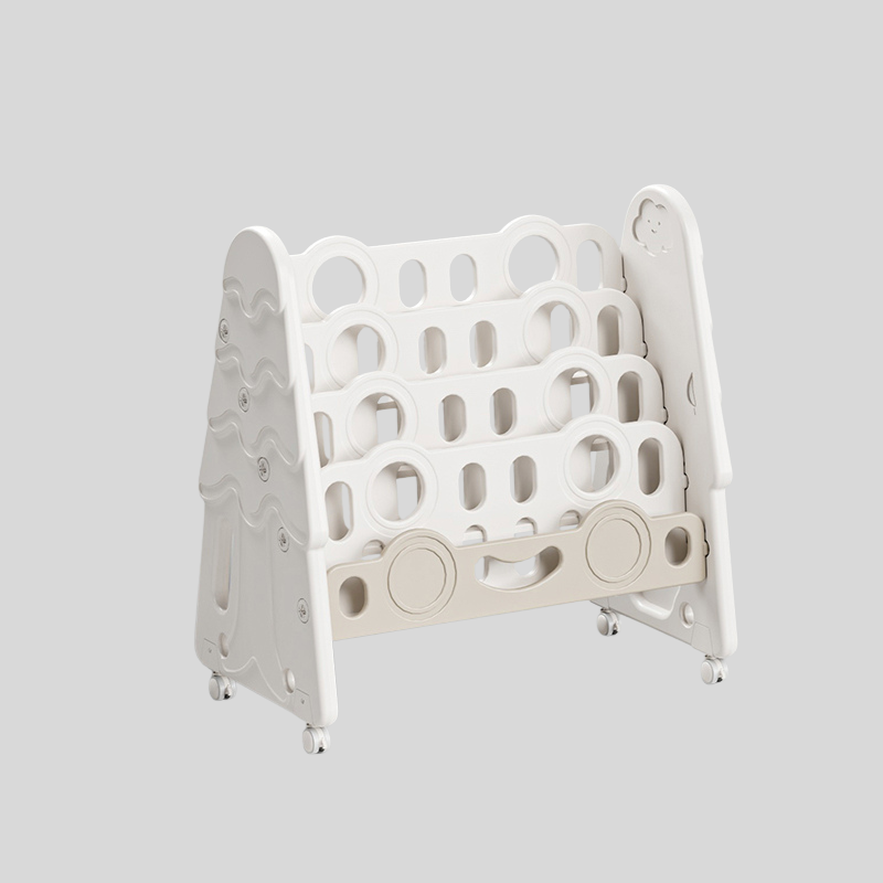 Kids Treehouse Bookshelf with Rolling Storage Bins