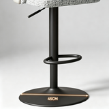 Cotton Linen Swivel Bar Stool – Adjustable Height Counter Chair