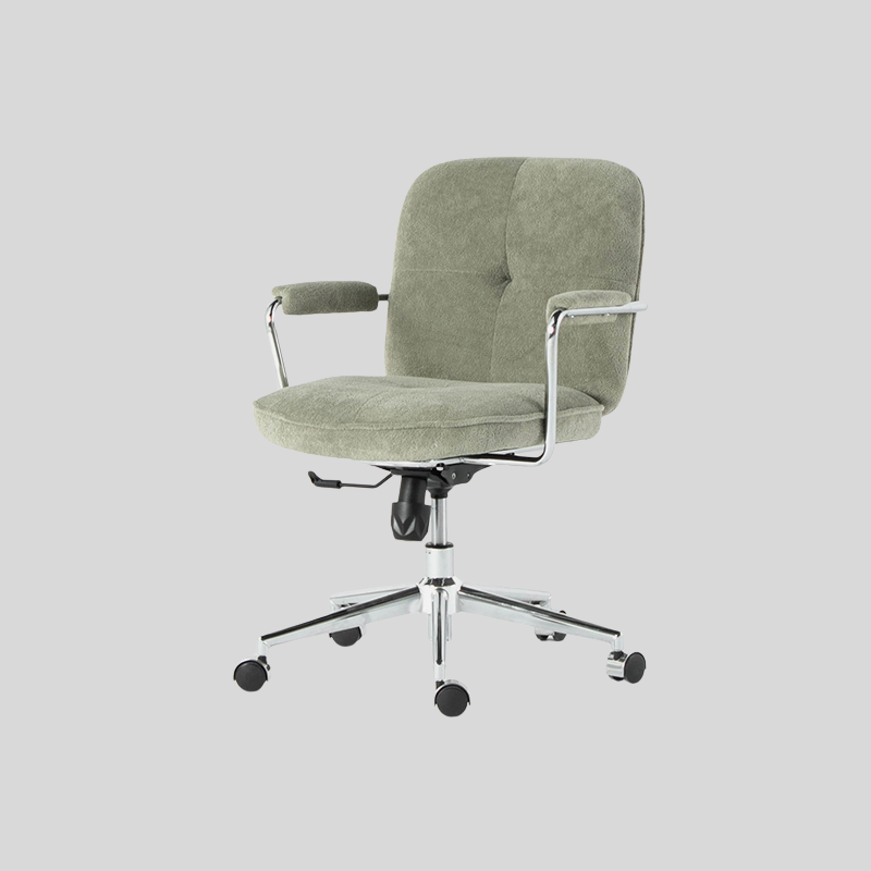 Modern Office Chair with Adjustable Height and Soft Fabric Upholstery