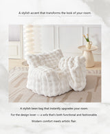 Fuwatoro Ultra-Plush Bean Bag Sofa Chair – Cloud-Soft, Modular Lounge for Living Room or Bedroom