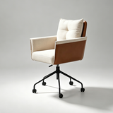 Adjustable Cotton-Linen & Microfiber Leather Study Chair