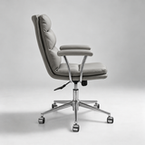 Ergonomic Swivel Office Chair | Memory Foam, 360° Rotation, 135° Recline – Faux Leather