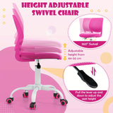 Modern Pink Kids Swivel Study Chair