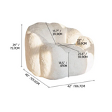 Oversized Bean Bag Reading Chair | Frameless, High-Density Shredded Foam, Loop Velvet