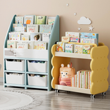 Mini Rolling Kids' Book & Toy Storage Trolley – Cookie Style Design