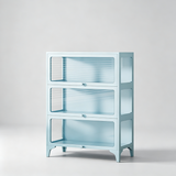 Steel Frame Tempered Glass Display Cabinet | Flip-Up Doors | Removable Legs